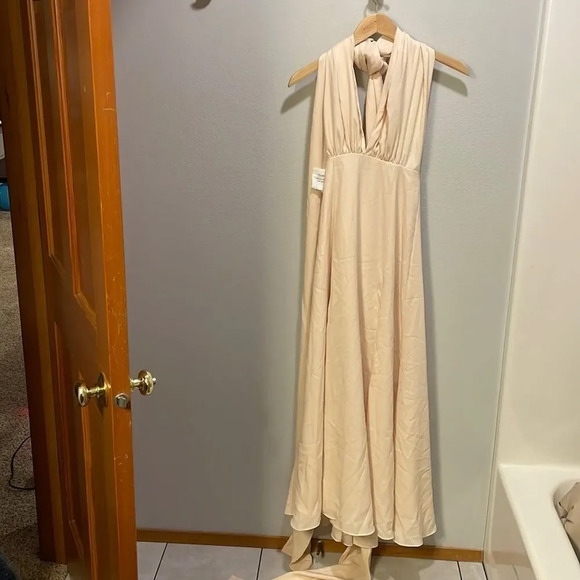 NWT Fame and Partners light pink halter dress.